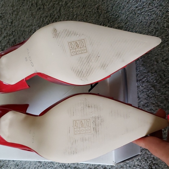 Womens Aldo Red Heels 👠 Size 40 US Size 9.5/10 - Picture 13 of 16